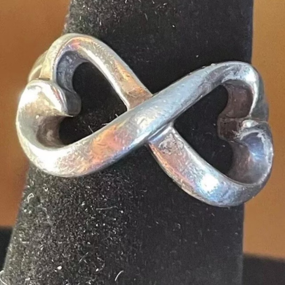 Vintage Tiffany & Co. Silver Infinity Heart Ring